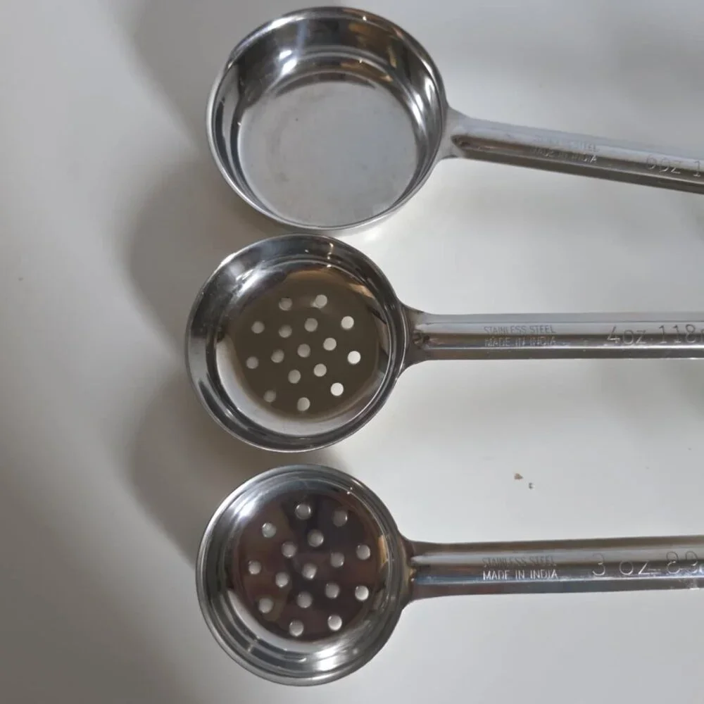 Cafeteria Style Serving Spoons. Set of 3 (6, 4, & 3 ounce)